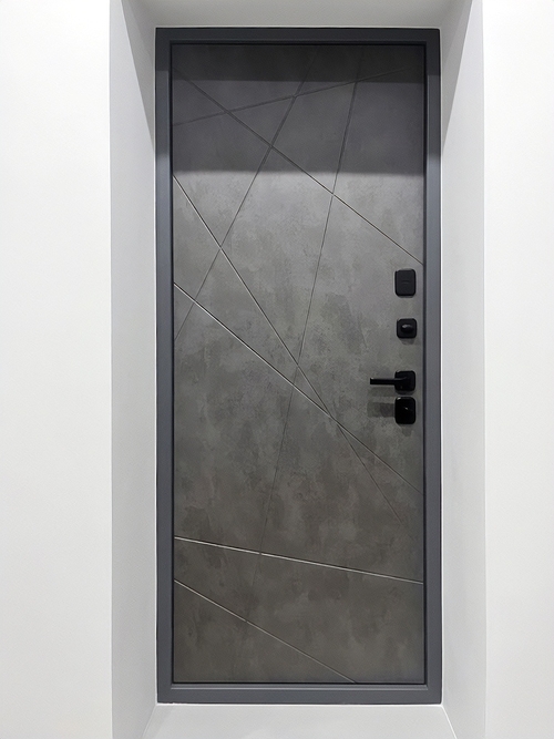 Серая дверь MDF